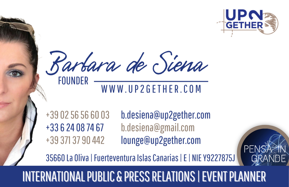 Barbara de Siena Business card of UP2gether spanish company
