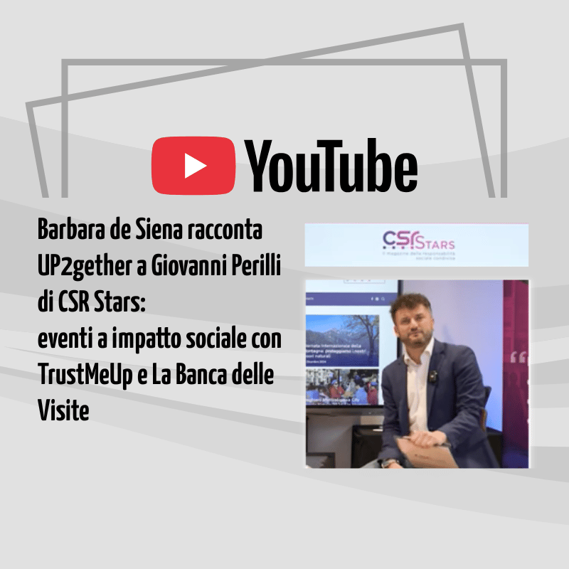 UP2gether Barbara de Siena quadrotto racconta eventi a impatto sociale Barbara de Siena racconta la scelta di eventi a impatto sociale di UP2gether