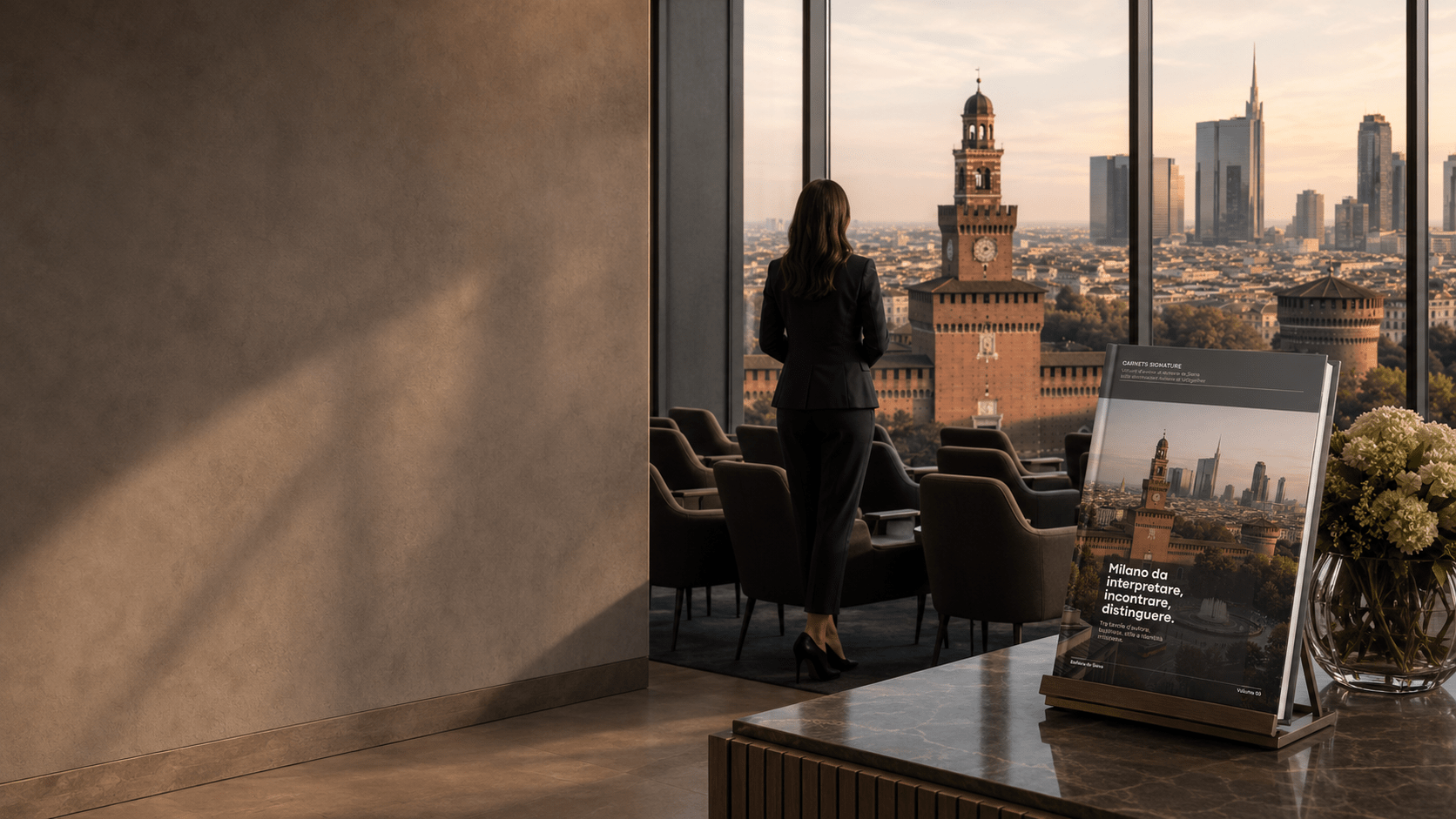 Milano Hero IMM by UP2gether Barbara de Siena Milano per eventi aziendali Signature Circuit con vista sul Castello Sforzesco e sullo skyline su UP2gether di Barbara de Siena