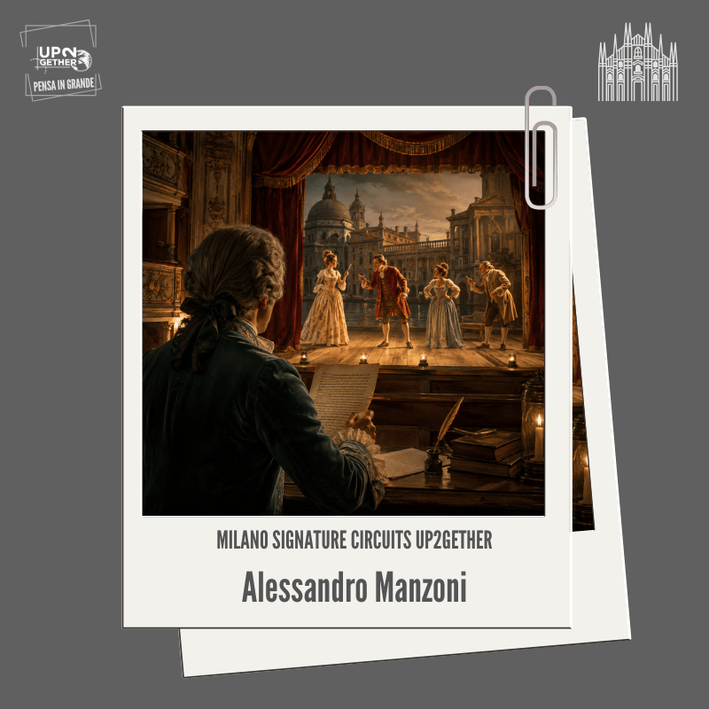 Alessandro Manzoni scrive nel proprio studio di Casa Manzoni a Milano su UP2gether di Barbara de Siena