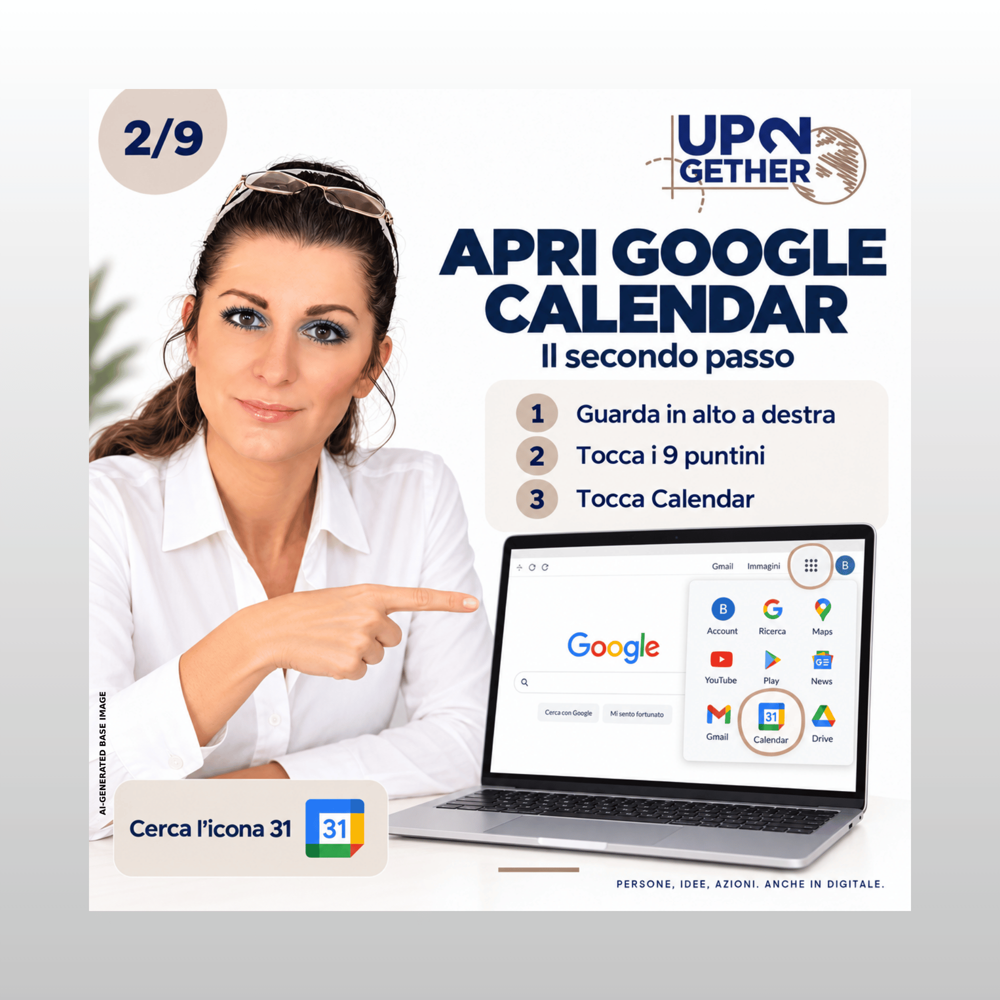 Google Calendar 2 UP2gether Digital Essential Barbara de Siena Come aprire Google Calendar dal menu delle applicazioni Google
