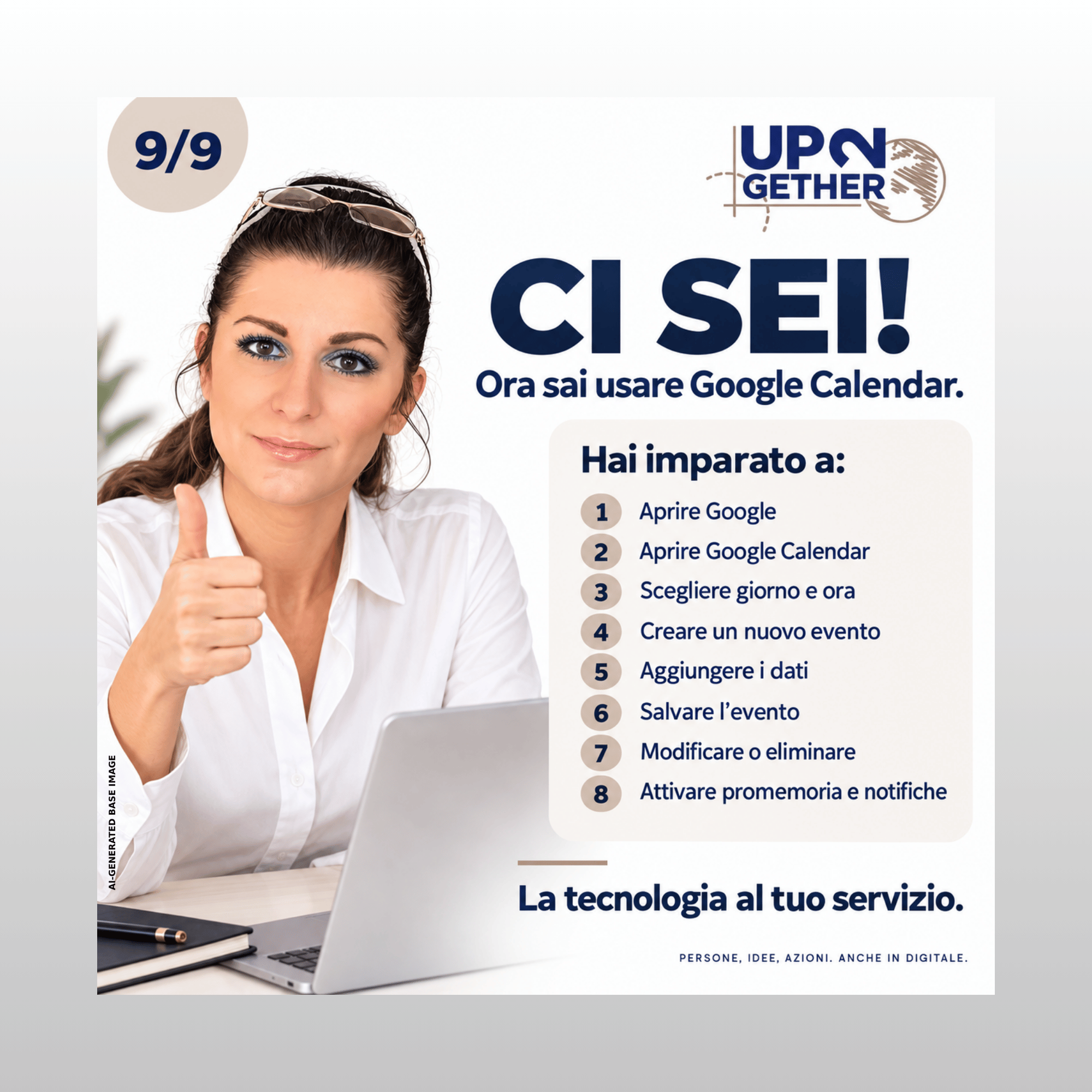 Google Calendar 9 UP2gether Digital Essential Barbara de Siena Riepilogo della guida Google Calendar per club sportivi in otto passaggi