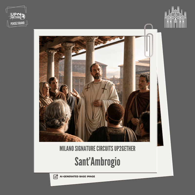 Saint Ambroise à Milan | Signature Circuit by UP2gether Saint Ambroise à Milan, figure fondatrice de valeurs, d’autorité et d’identité — Signature Circuit by UP2gether